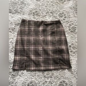 Light pink plaid skirt